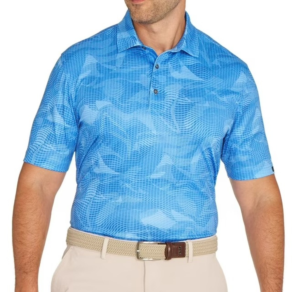 Greg Norman Mens Performance Golf Polo Size S Blue Short Sleeve Shirt NWT